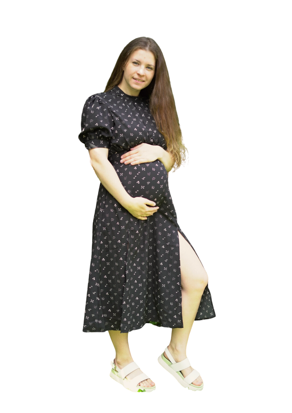 Long maternity dress HEARTS AND ARROWS