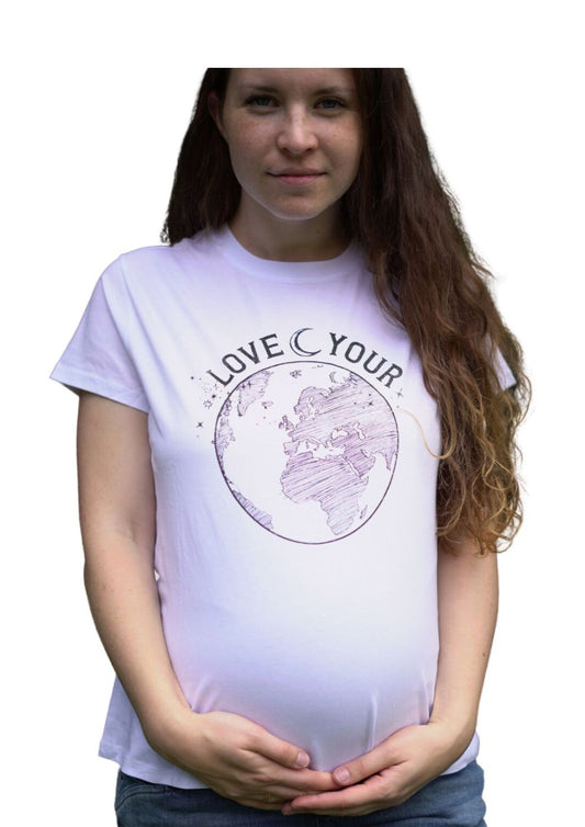 Grūtnieču T-krekls LOVE YOUR WORLD