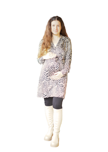 TopShop maternity dress with animal print