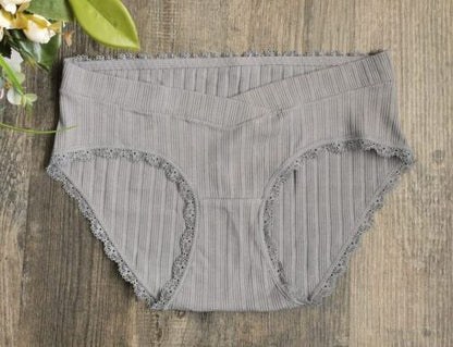 Maternity briefs with lace (grey)