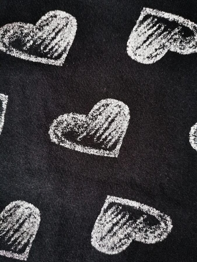 Black nightgown with hearts (maternity/nursing)