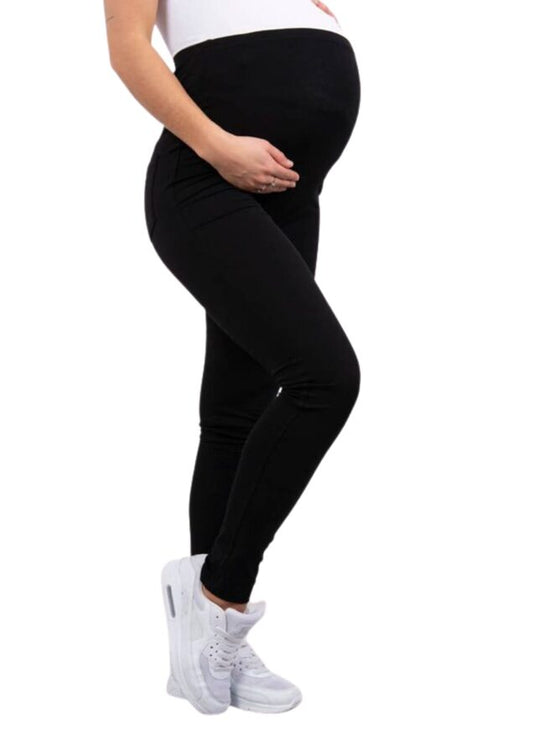 Black legging type maternity pants
