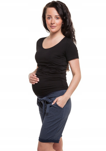 Maternity shorts BERMUDA (navy blue)