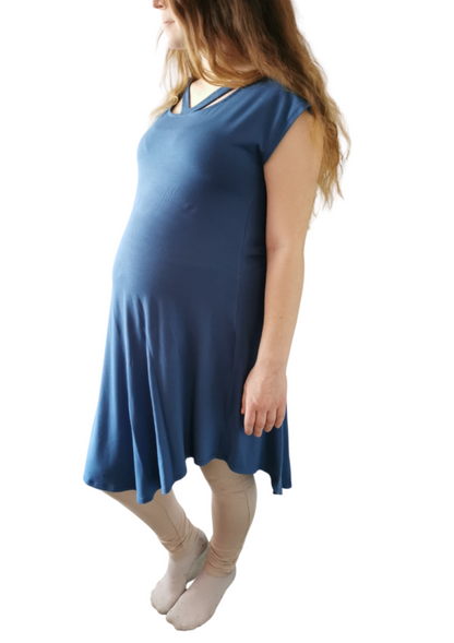 Jeans blue maternity dress VICKY