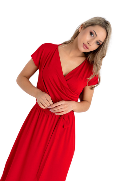 Red nursing dress KORNELIA II