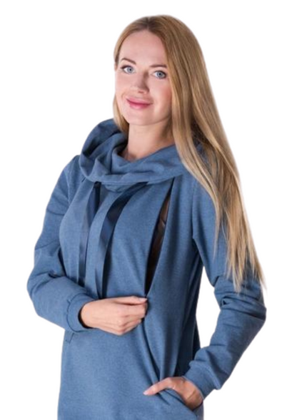 Nursing sweater-dress IRMINA (blue)