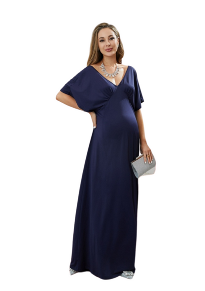 Titan blue maternity evening dress