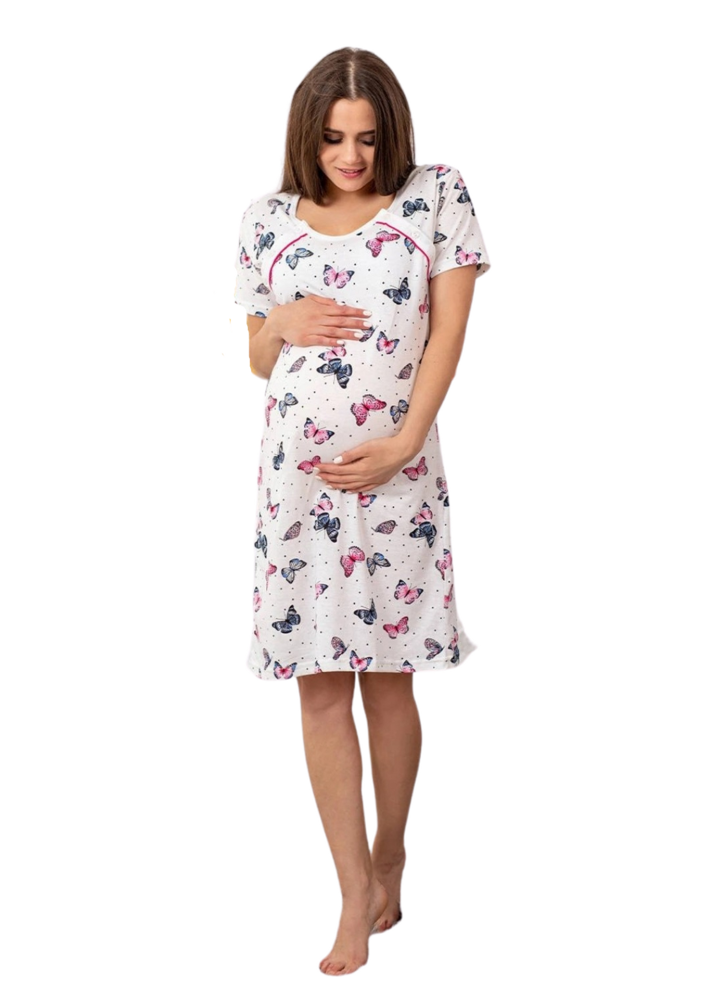 Nightgown with butterflies (maternity/nursing)