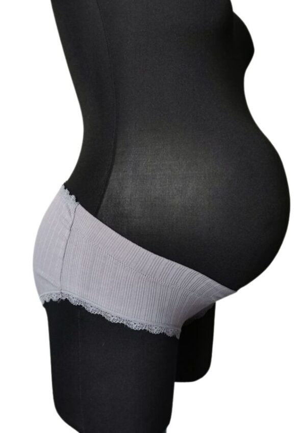 Maternity briefs with lace (grey)