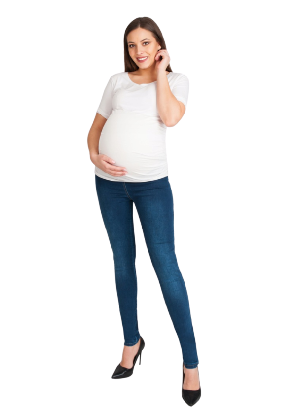 Dark blue maternity jeans