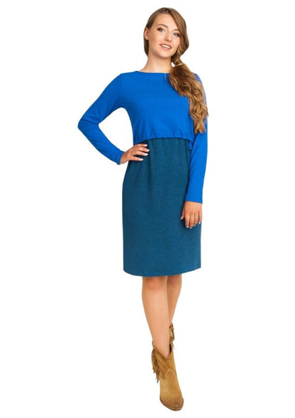 Blue dress BETI (maternity/nursing)